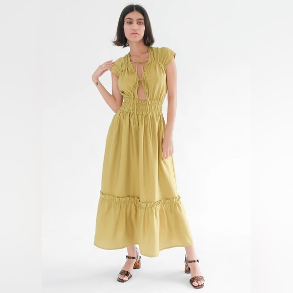 🫒Winona🫒 Boho Dress / Olive / Size L - Picture 2 of 11